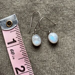 Rainbow Moonstone and Sterling Silver Earrings